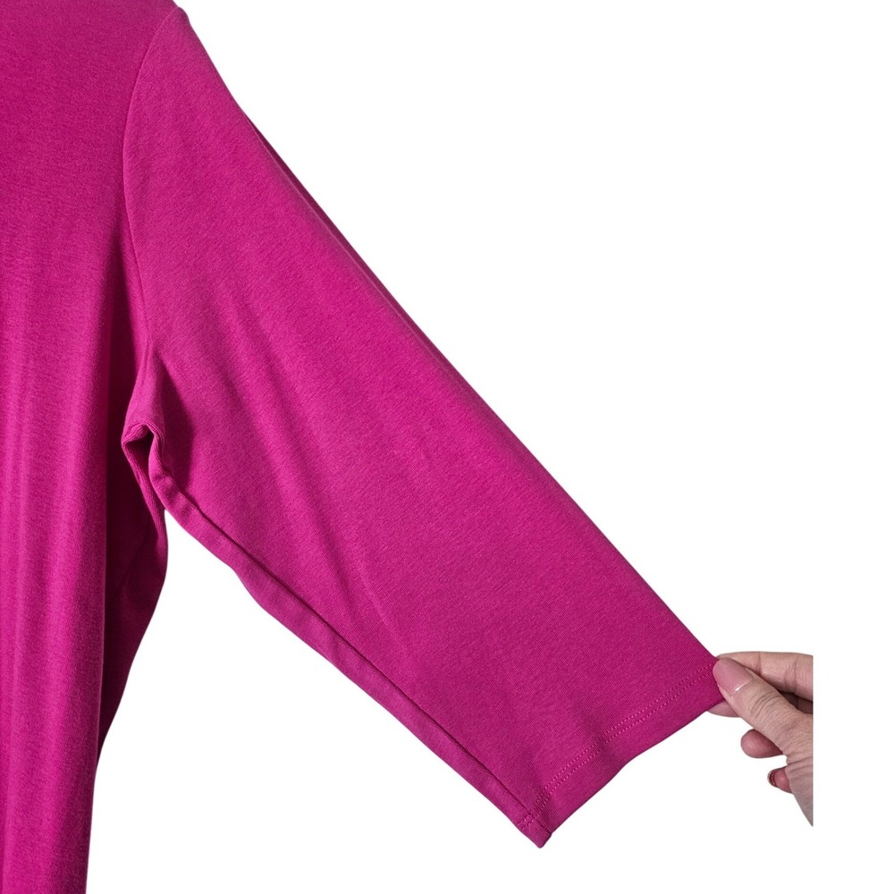 Lauren Ralph Lauren Monogram Polo Knit Collared Top Pink XL Preppy Country Club - Picture 6 of 9